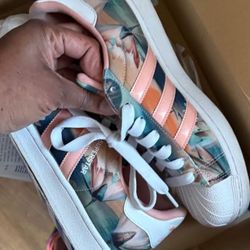 Adidas Superstar Farm Curso d'Agua Women's Dust Pink Satin Sneakers