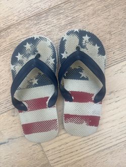 American flag flip flops