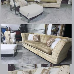 Sofa With Accent Chair And Ottoman 