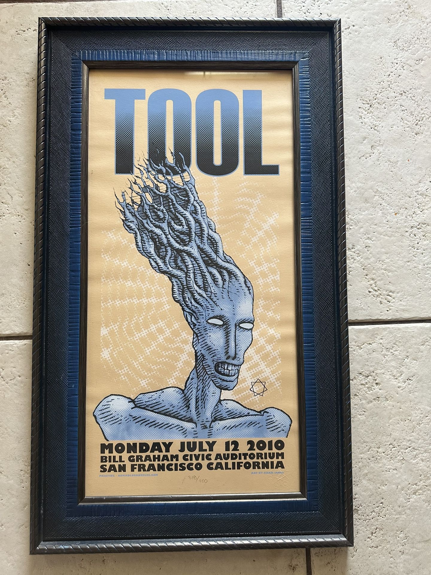 Tool band 10’ Tour Poster Framed