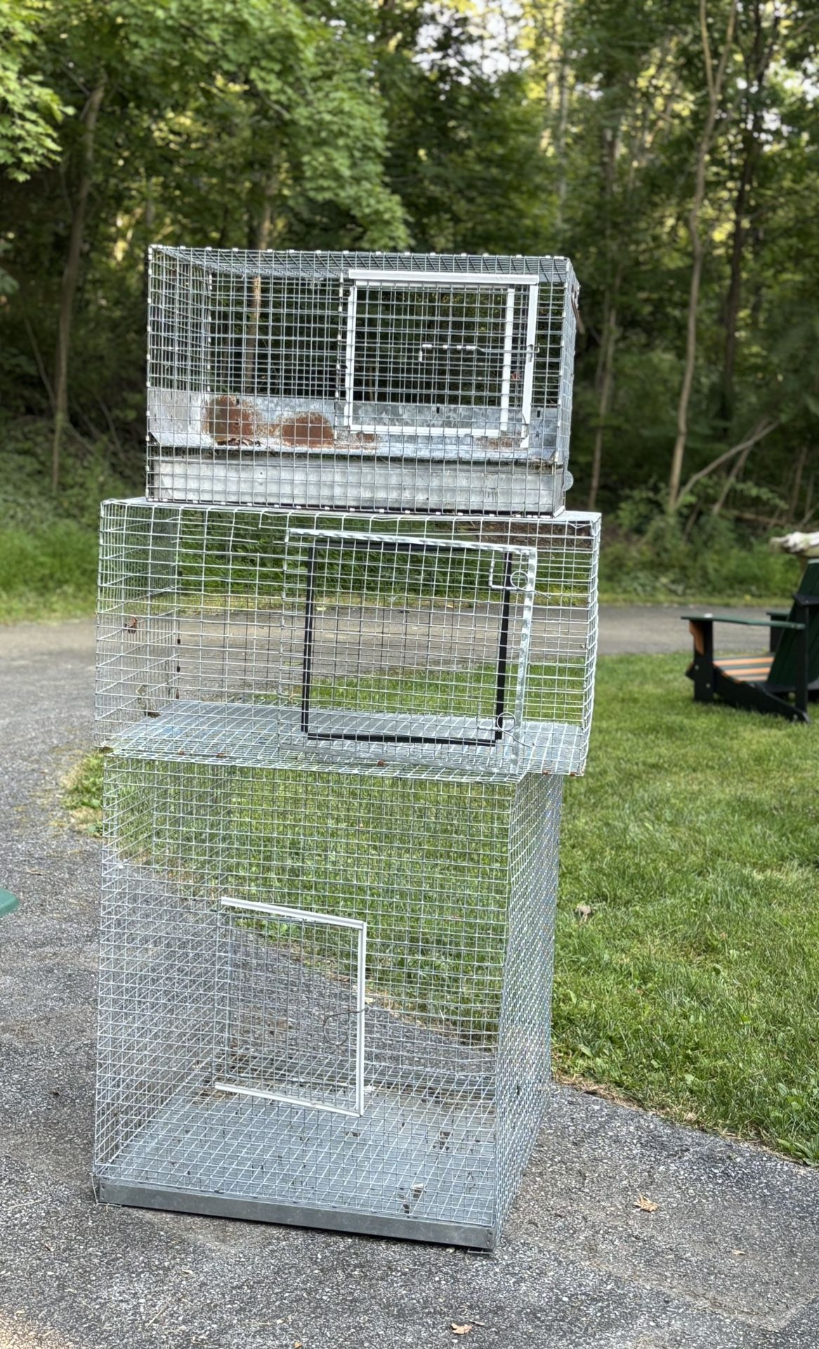 Small Animal Chicken Rabbit Bird Cage Lot Of 3