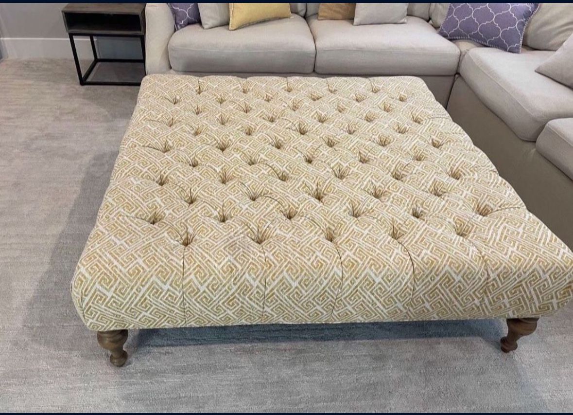 CUSTOM Upholstered tufted Ottoman