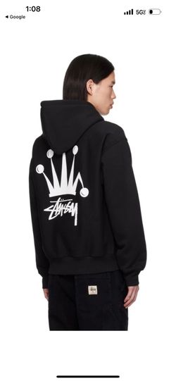 STUSSY REGAL CROWN ZIP UP HOODIE SMALL