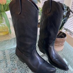 Women’s Black Cowboy Boots - Size 8.5