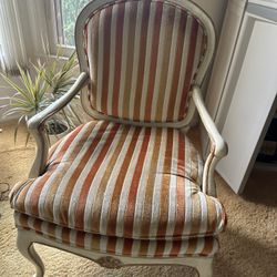 Vintage Striped Armchair set of 2