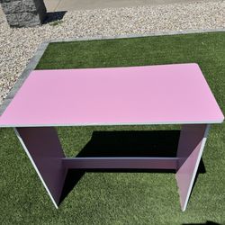 Compact Pink Computer Study Table 