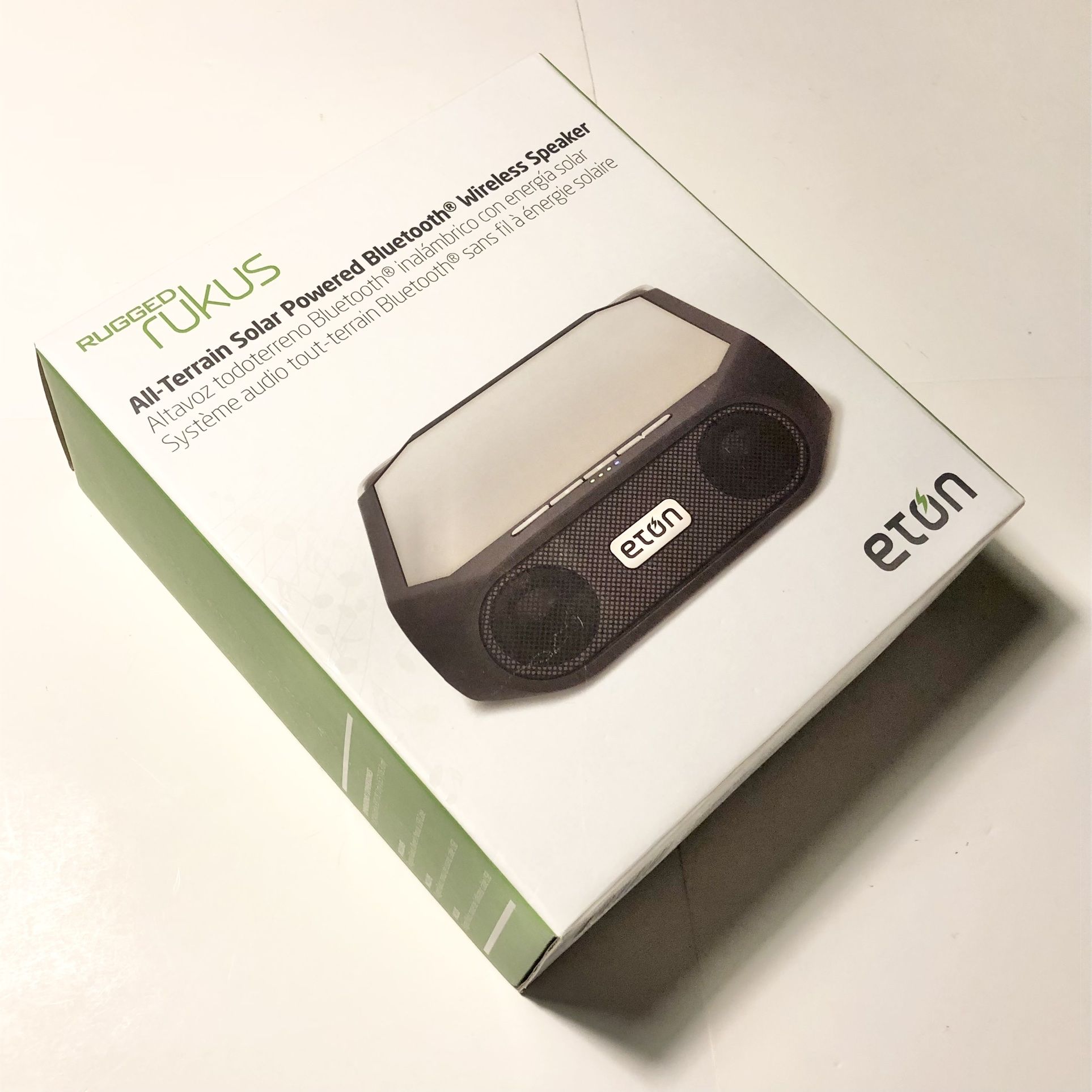 Eton Rugged Rukus Rechargeable & Solar Powered Wireless Bluetooth Sound System