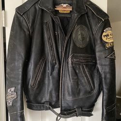 Vintage Harley Davidson Leather Riding Jacket(distressed)
