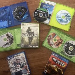 Xbox 360 Xbox One And PS4 Games
