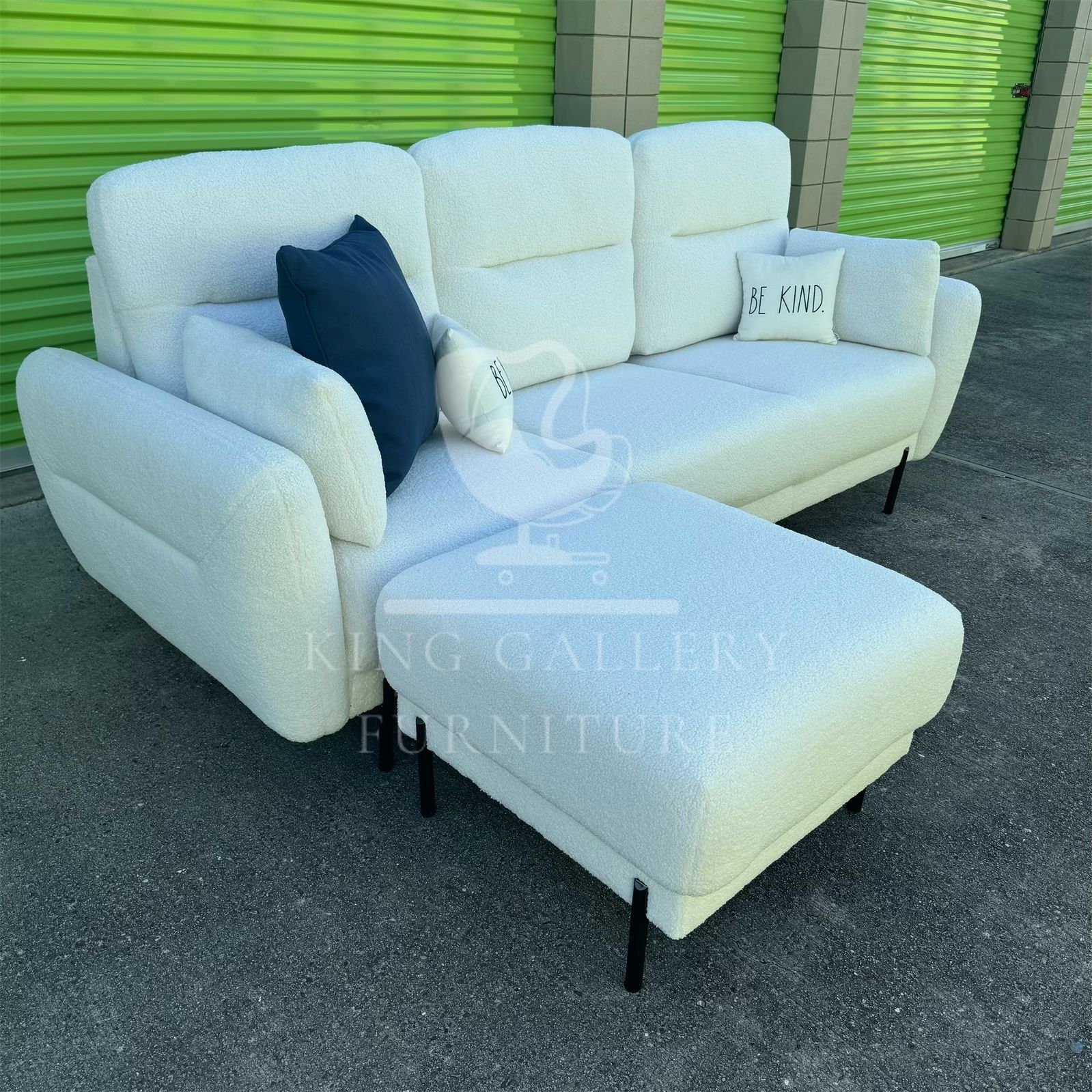 White Sectional Sofa With Ottoman Chaise