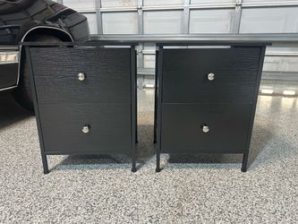 2 - Black Nightstands