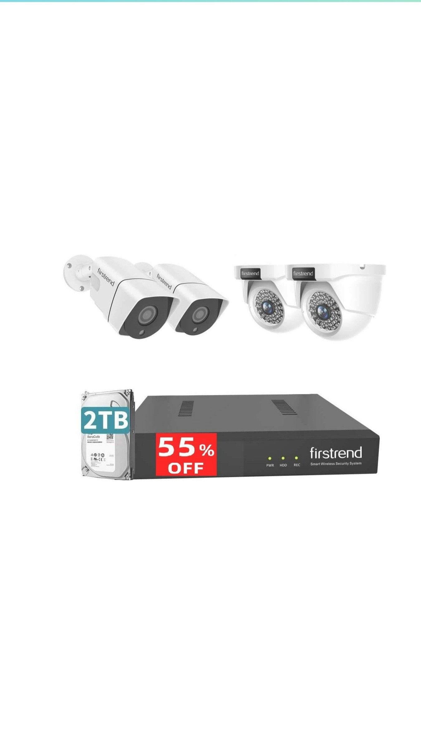 5MP POE Security Camera System,Firstrend Ultra HD POE Cameras