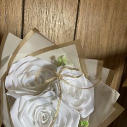 Flowers Bouquet Ribbon Roses Eternal Roses 