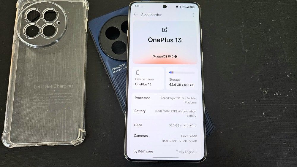 OnePlus 13, 512 GB, White + 2 Cases