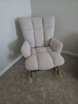 Plush rocking chair