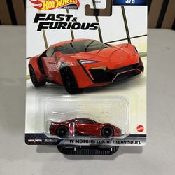 Hot Wheels W Motors Lykan Hypersport Fast and Furious 1/64