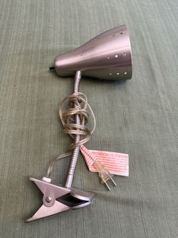 Brushed Steel Clip-On Gooseneck Lamp