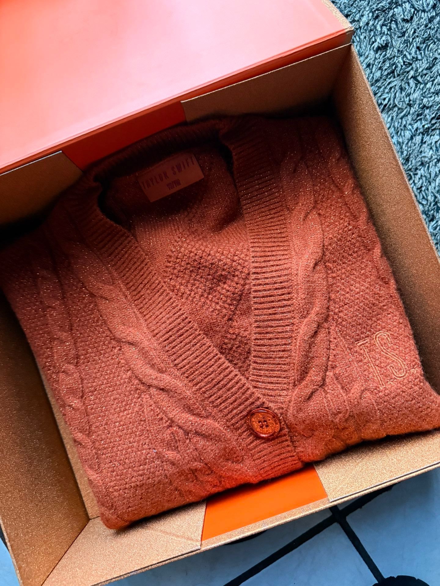 Taylor swift Orange cardigan TLOAS