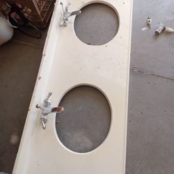 FREE  Bathroom Double Sink Countertop With Faucets