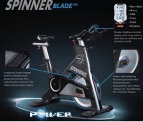 Spinning Star Trac Blade Ion Cycle Spin Bike with tablet holder