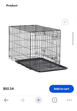 Large Dog kennel Crate 48L x 29W  x 31.5H holds large dogs