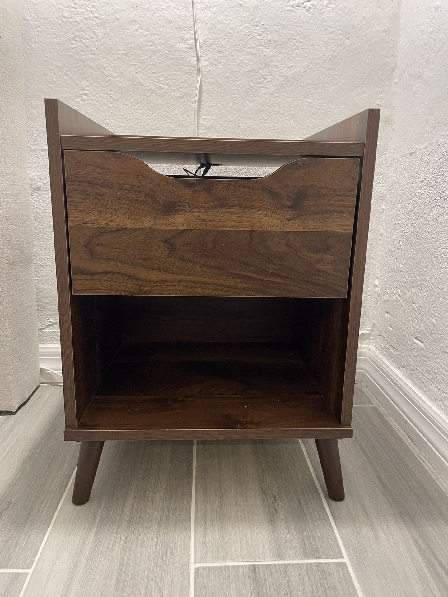 Modern Gallery Nightstand Walnut Brown - Target Room Essentials Set of 2