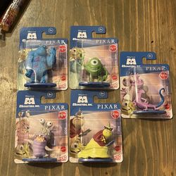 Disney Pixar Monsters Inc Micro Collection Full Set Of 5 Figures 