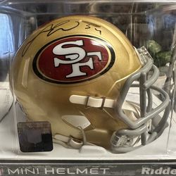 Fred Warner Signed San Francisco 49ers Riddell Speed Mini Helmet Beckett