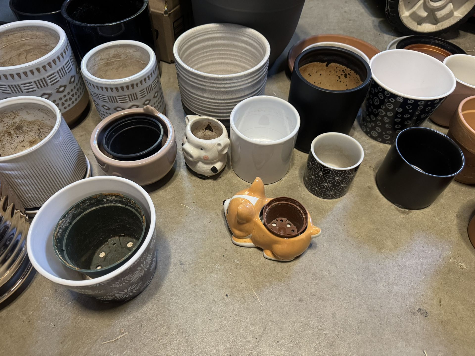 Assorted Ceramic Plant Pots