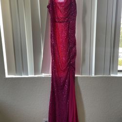 Fashion Nova Pink Sequin Dress 