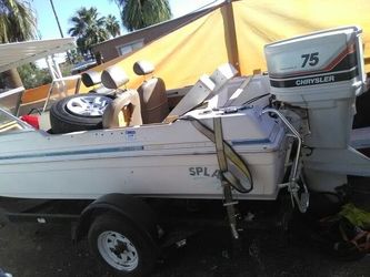 Boat with motor