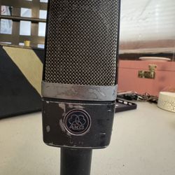 Akg 214  condenser microphone  with a xlr cord and focursrite gen 2 if wanted