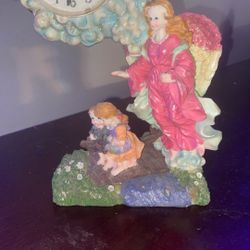 Guardian Angel And Two Kids Clock 