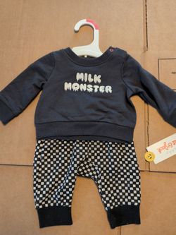 New Born Milk Monster Outfit