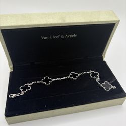 Van Cleef, silver and black bracelet