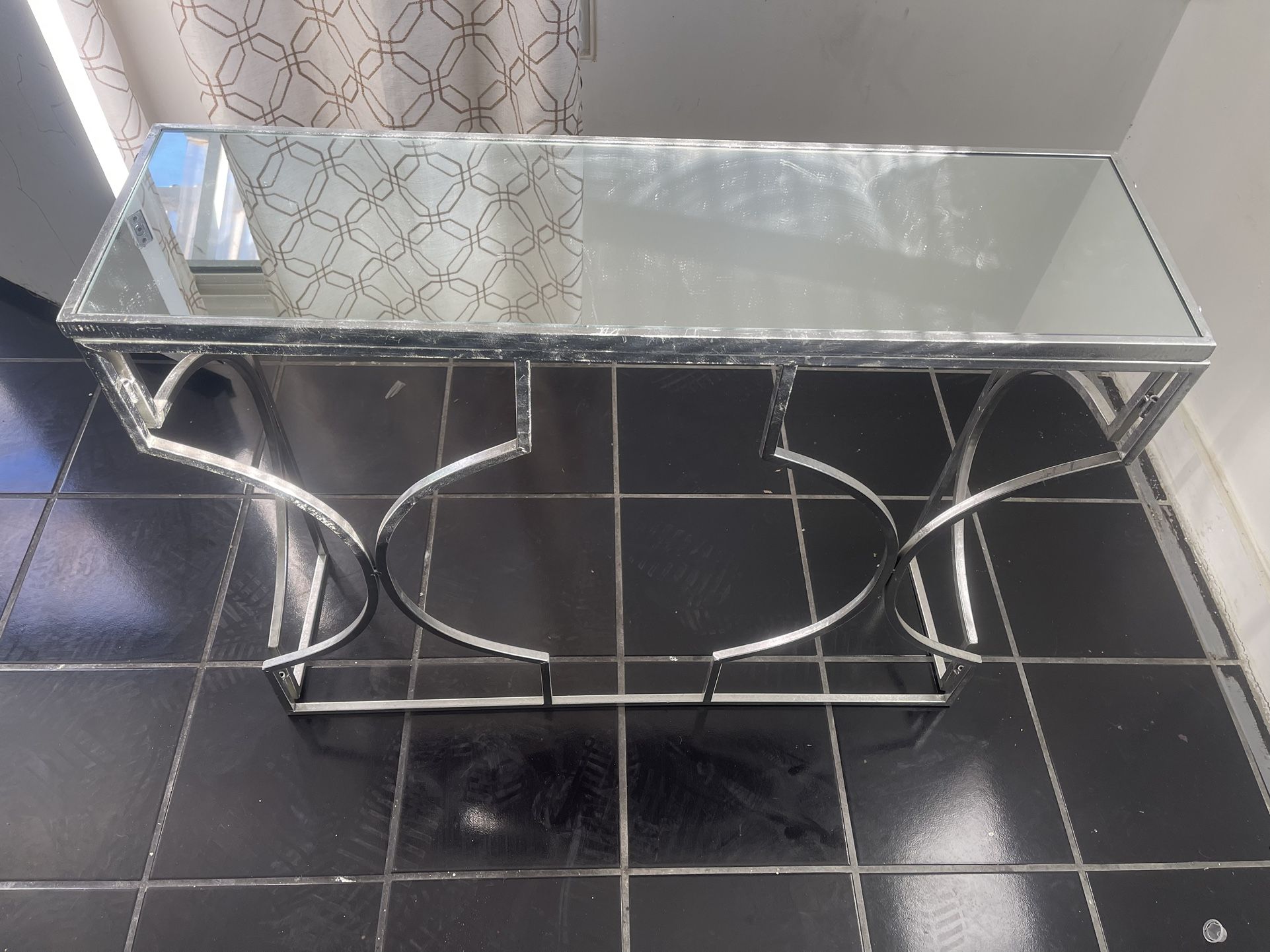 Silver Console Table