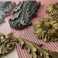 Ornate Furniture Plaques Lot