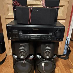 Sony Receiver With Speaker Set