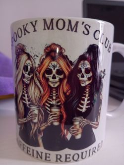 Spooky Mom's Club Caffeine Required Coffee Mug