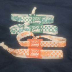 Single Day Reggae Rise Up wristbands