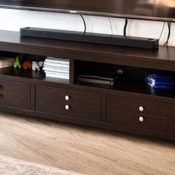 Solid Wood TV Console / TV Stand – 60” – Excellent Condition 