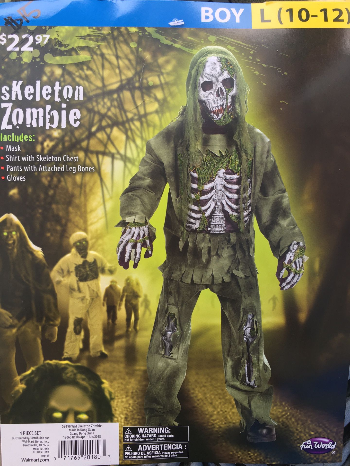 Zombie skeleton! Halloween costumes
