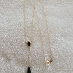14k Onyx Necklace