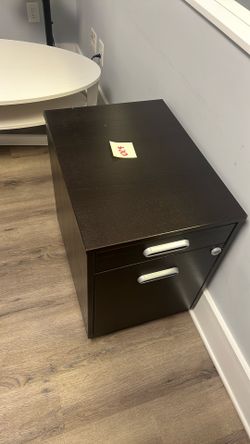 Wooden rolling file cabinet