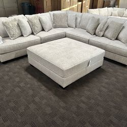 Big Cream Believe Custom Sectional