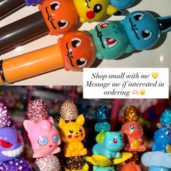 Pokemon inspired pens handmade