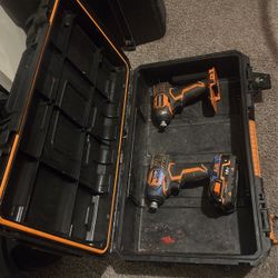 Rigid Box  And 2 18v Rigid Drills