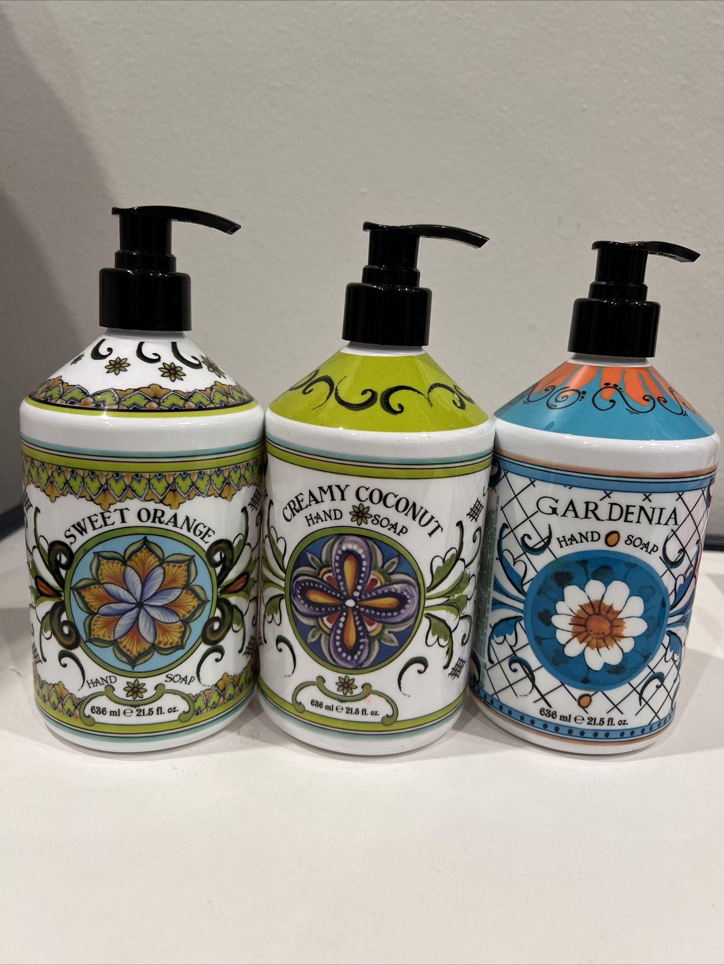 Home & Body Co Hand Soap 21.5 fl oz / 636 mL Lot 3 New Orange Coconut Gardenia