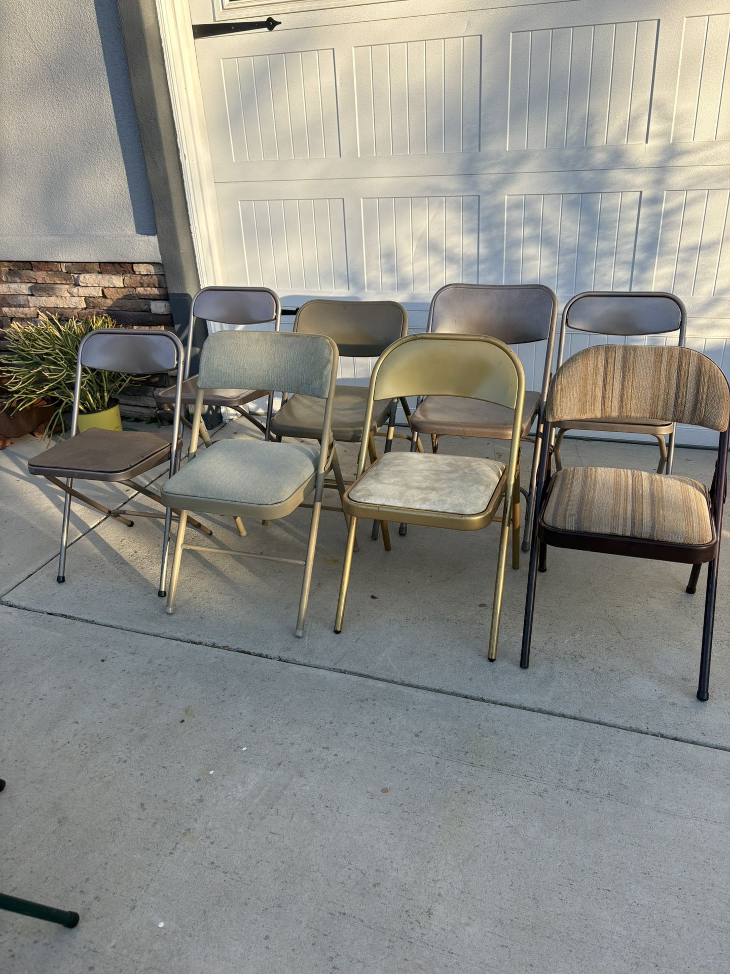Foldable Metal Chairs $12 Each