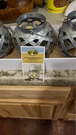 6” metal lantern